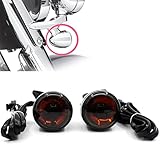 Front Turn signals lights for Harley FLHR FLHT FLHX custom Auxiliary Lamp Bracket Turn Signal Kit (BK+Smoke)