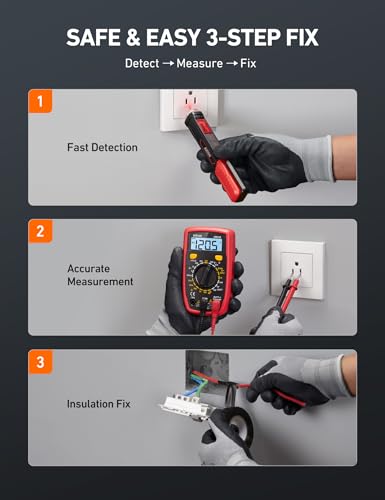 Image of AstroAI Electrical Test Kit ETK1, Digital Multimeter, Non-Contact Voltage Tester & Screwdriver, Electrical Tape, an Ideal Set for Electricians, DIYers, Handymen