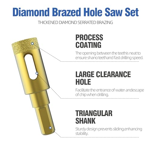 Kit de 8 brocas diamantadas y avellanadoras HUHAO miniatura 2