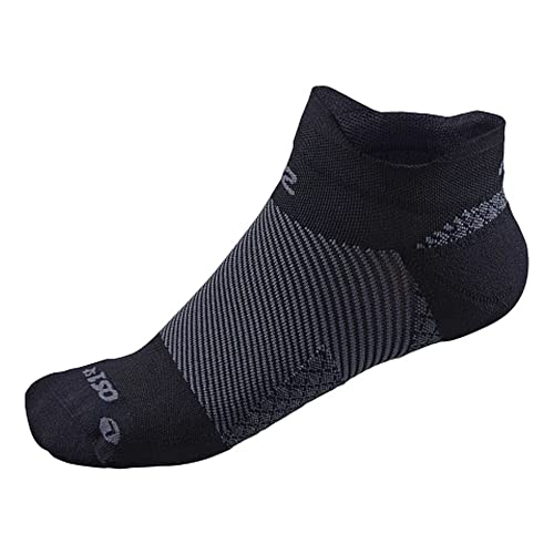 Road Runner Sports R-Gear OS1st Plantar Fasciitis No Show Socks for Men and Women, Black, M, (2 Pairs)3