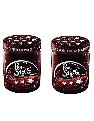 2 Barattoli Di Crema Spalmabile Pan Di Stelle Alle Nocciole E Cacao Con Granella Di Biscotti 330 Gr L'Una
