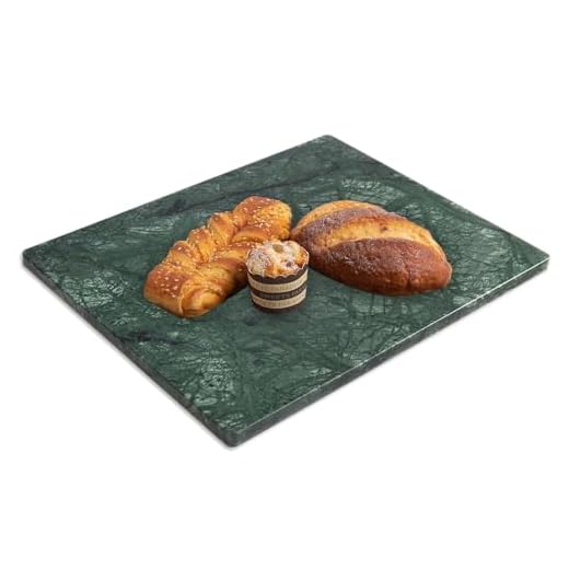 Diflart Natural Green Marble Pastry Cheese And Cutting Serving Baking Board 16x20x0.8 Inch Christmas Gift