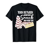 Funny Christmas Tree Cake Torn Tee Shirt