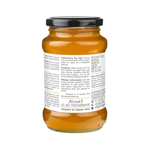 Image of INDIGENOUS HONEY Organic Juliflora Babool Kikar Honey 17.64 oz Glass Jar | Natural Pure Raw Unprocessed Unpasteurized Unheated Honey Pack of 1