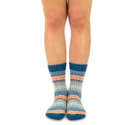 Fashion Winter Crew Fun Socks for Women Ankle Boot Socks 9-Pair Gift Box (Jacquard Basic)4