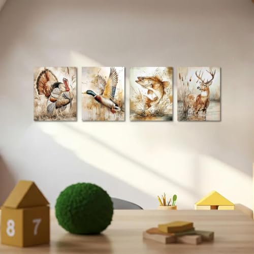 Image of Frimeeme Hunting Decor, Vintage Hunting Nursery Decor Wall Art, 8x10