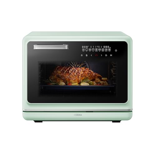 ROBAM R-Box Pro Countertop Combi Steam Oven Green, Air Fryer Toaster Oven with EXP, 1.2 cu. ft. XL Capacity, 1800W Steam Fry Technology, 86-446°F Precision, 32 Presets, Easy-to-Clean Enamel Interior