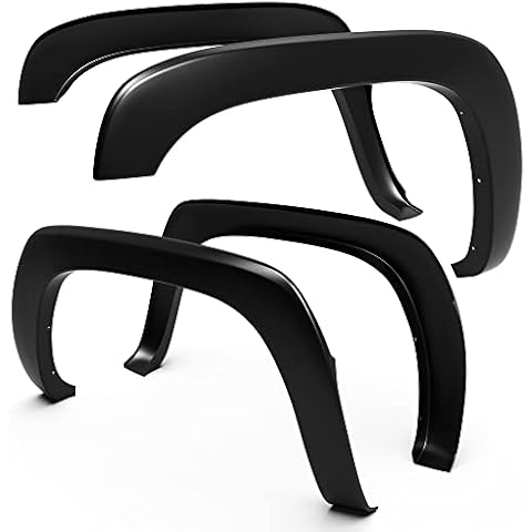 Tyger Auto Fender Flares Compatible with 1999-2006 Chevy Silverado GMC Sierra 1500 2500 3500HD; 2007 Classic Fleetside, Fine-Textured Paintable Factory Style 4pc | TG-FF6C4218 Cover