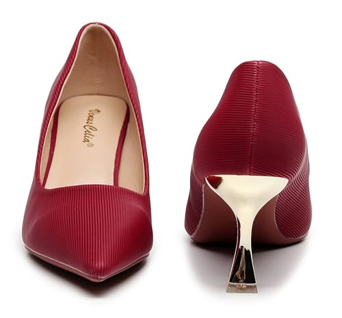 Image of VenusCelia Women's Golden Sun Pump Stiletto Heel Shoe | Dress Shoes