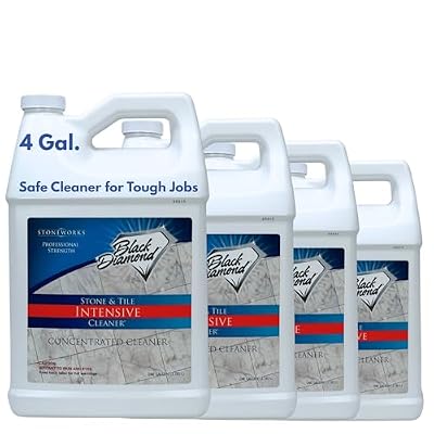 Black Diamond Stoneworks Stone & Tile Intensive Cleaner – Professional Deep Cleaner for Marble, Limestone, Travertine, Granite, Slate, Ceramic & Porcelain Tile – Acid-Free Concentrate (4-Gallons)