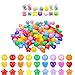 Ball Pit Balls Ocean Balls and Squishy Toys Set(50 Balls + 10 Toys), Multi-Color Party Favors for Kids Love Five-pointed Star Ball 2.36 inches-Shower Toys and Party Decorations Decompression toys