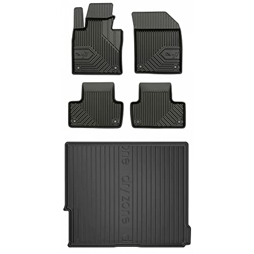 MOTOS Set de Alfombrillas de Goma y Alfombrillas de Maletero para Volvo XC60 II Desde 2017 Mejora la Comodidad de Tus Viajes con la Alfombrilla Antideslizante para Coche NO.77- Alfombrillas para Todo