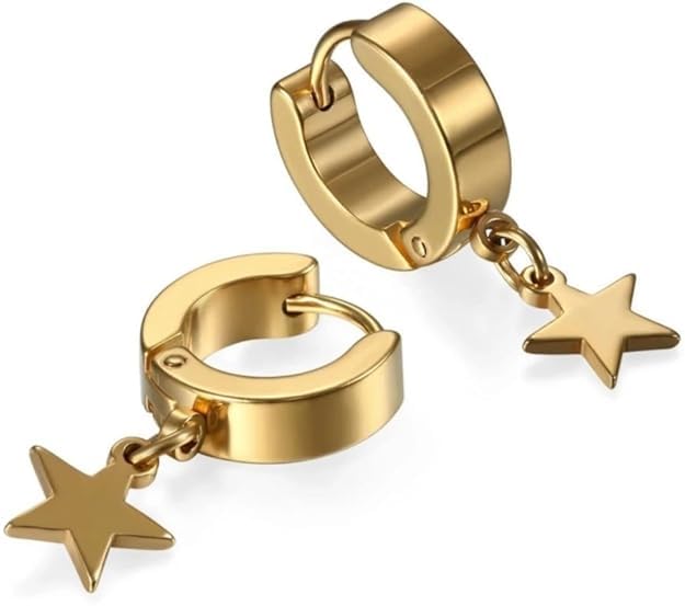 Clip-On Alloy Ethnic Dangle Earrings for Men and Women, Unisex Non-Piercing Hoop Earrings, Lightweight Fashion Jewelry, Statement Ethnic Style Accessory-image-17