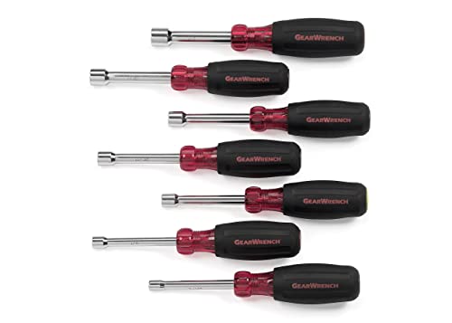GEARWRENCH 7 Pc. Hollow Shaft Cushion Grip Nutdriver Set, Metric - 82764