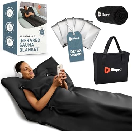 Lifepro RejuvaWrap Infrared Sauna Blanket with Low EMF and 9 Temp Levels