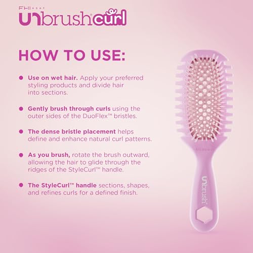 Image of FHI Heat UNbrush Curl Collection for Pain-Free Brushing & Curl Enhancing Styling for Curly Hair Types - Use on Wet Hair Only