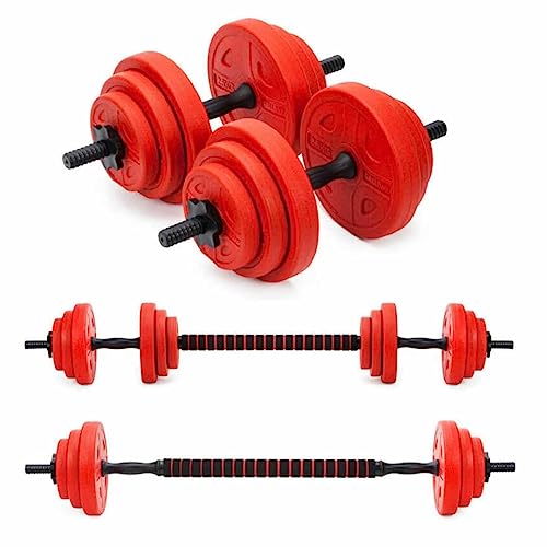 Gallant 20kg Adjustable Dumbbells Weights Set - 2 in 1 Dumbbell and Barbell Hand Free Weights Sets, Weight lifting Body Building Exercise Fitness Equipment For Home Gym, Ideal for Men Women