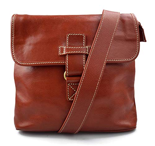 Sac à bandoulière cuir miel de style messenger : votre allié idéal des trajets urbains