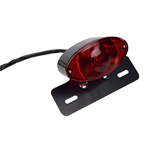 Phare arrière LED moto GOOFIT multifonction avec feu stop signal de virage et support de plaque