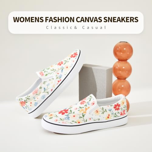 Image of Women's Canvas Slip On Sneakers Non Slip Loafers
