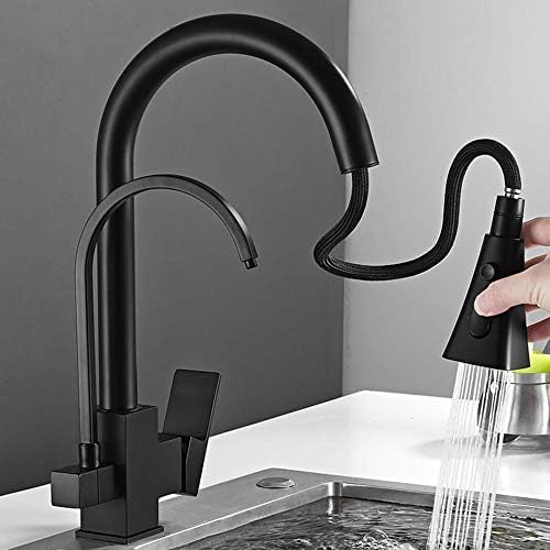 Robinet filtrant à eau 3 voies avec douchette extractible 3 modes noir - 6