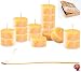 100% Pure Original Refined Beeswax Tea Light Candles with Spacial Chemical Free 100% Cotton/Beeswax Wick *BOUNS* Get a free DRIPLESS beeswax lighter Wick