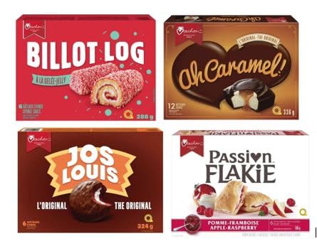 Vachon Snack Cakes, Variety Pack Jos Louis, Ah Caramel, Billot Log, Passion Flakie (Made in Canada)