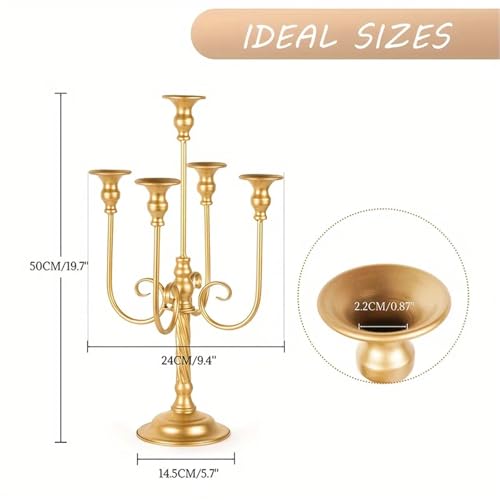 Candelabros de cinco brazos para decoración de bodas y Halloween 5