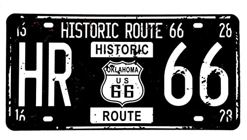 DiiliHiiri Plaque de Route 66 d'Immatriculation de Voiture Américaine Vintage Panneau Décoration Rétro pour Bar Pub Cafétéria Grotte Homme Garage ou...