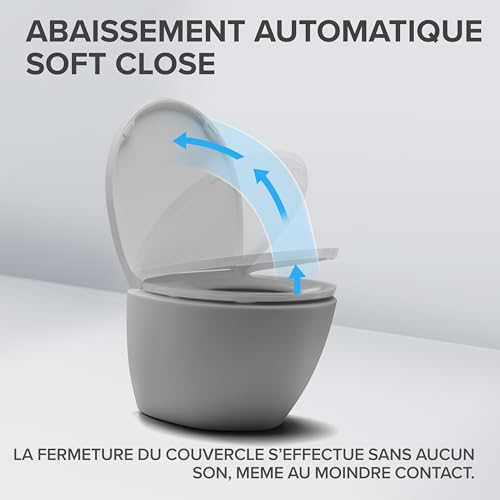 Abattant de toilette oval Ovimar blanc en duroplaste