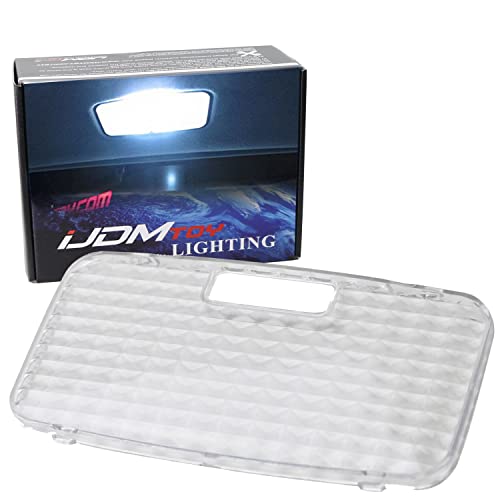 iJDMTOY JDM Diamond/Crystal Clear Lens Interior Center Dome Light Cover Compatible with Toyota RAV4 Camry Yaris Prius FJ Cruiser Matrix, etc