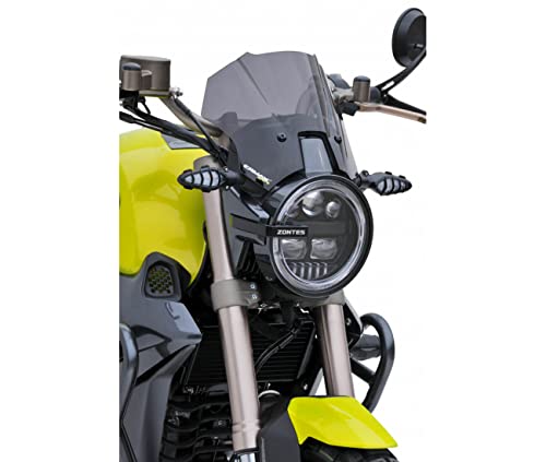 Ermax Compatible avec/Remplacement pour ZONTES 125 SCRAMBLER 2022 - TETE DE FOURCHE SAUTE VENT NOIR CLAIR ERMAX - 0645001 PRO Cover