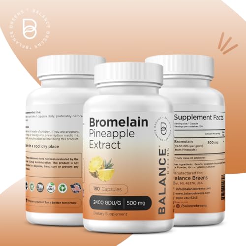 Balancebreens BB/BPE/180 Bromelain 500Mg, 180 Capsules - Pineapple Extract Digestive Enzyme - Supports Digestion And Joint Support Supplement thumb #3