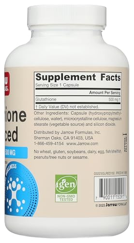 Jarrow Formulas Glutathione Reduced Capsules