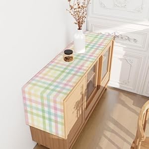   Linen-Buffalo-Check-Plaid-Spring-Table-Runner-72-Inches-Long-Farmhouse-Spring-Summer-Easter-Home-Kitchen-Dining-Room-Table-Decorations