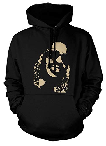 BathroomWall Stevie Wonder Master Blaster Inspired, Hoodie, Large, Black BathroomWall Stevie Wonder Master Blaster Inspired, Hoodie, Large, Black
