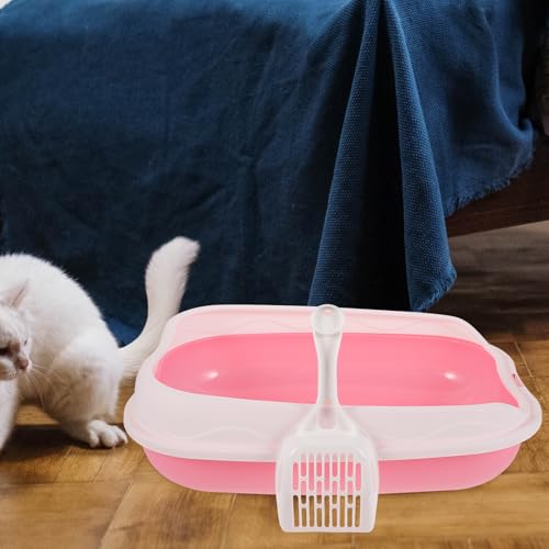 Mipcase set arenero para gatos plástico rosa miniatura 4