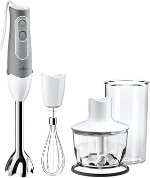 Braun Hand Blender MultiQuick 5 MQ535GY Lightweight Baby Food Preparation Smoothie Soup Crush Mix Chop Mince Whisk Easy Operation Time-saving 1 unit 4 functions 350W Gift Present Easy to Clean