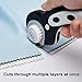 45mm Rotary Cutter with 7pcs Replacement Blades, Ergonomic Handle Rolling Cutter with Safety Lock for Fabric, Leather, paper, Crafting, sewing, Quilting, Perfect for Left & Right Hand(Black)