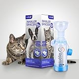 Vivelle Handheld Inhaler Spacer with 2 Masks for Cats and Small Dogs Inhaler Spacer for MDI