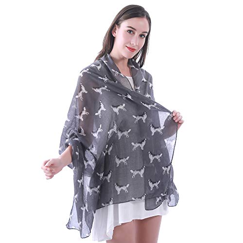 Golden Retriever Dog Print Women's Scarf Shawl Wrap Lightweight4