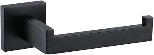 TURS Soporte de papel higiénico negro y dorado Soporte de toalla de papel de montaje en pared Soporte de papel de acero inoxidable para pañuelos de