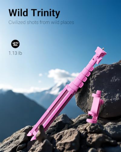 Image of VIMOSE 66 inch Phone Tripod, Tripod for iPhone with Remote & Phone Stand | Extendable Cell Phone Tripod for Video Recording, Ultimate Tripod & Monopod Accessories for iPhone /Android, Ruby Star