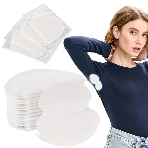 Almohadillas para el Sudor en Axilas, Almohadillas para el Sudor en Axilas para Mujeres y Hombres [100 unidades], Desechables, Sin Perfume, Suaves y Cómodas, No Visibles