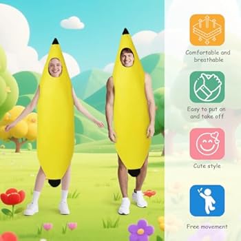 AYBUY Bananenkostuum, grappig bananenkostuum voor AYBUY Bananenkostuum, grappig bananenkostuum voor