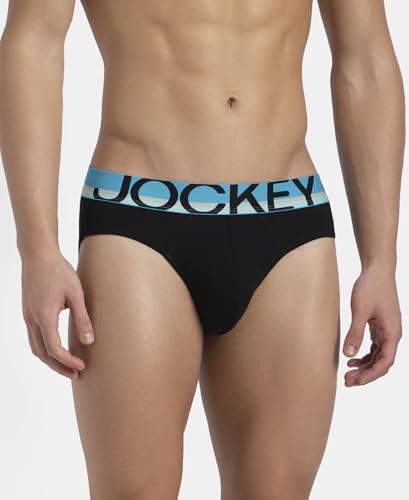 Image of Jockey FP02 Men's Super Combed Cotton Rib Solid Brief with Ultrasoft Waistband (Pack of 2)