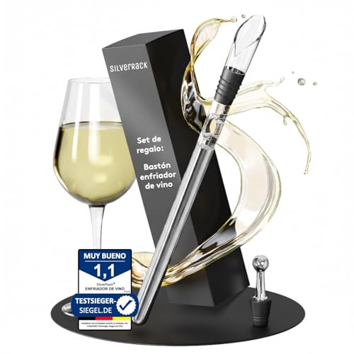 SilverRack Barra de refrigeração de vinho com protetor de aço inoxidável - conjunto de presente