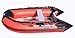 Boatify 9.8 ft Inflatable Boat Raft Fishing Dinghy Pontoon Boat with Aluminum Floo (Red)