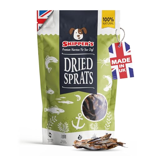 SKIPPERS Dried Sprats Dog Treats 250g Air-Dried Omega 3 Grain Free