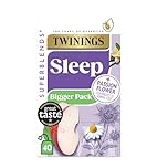 Twinings Superblends Sleep Tea - Spiced Apple & Vanilla Herbal Tea Infusion with Camomile & Passion Flower - 40 Biodegradable Tea Bags